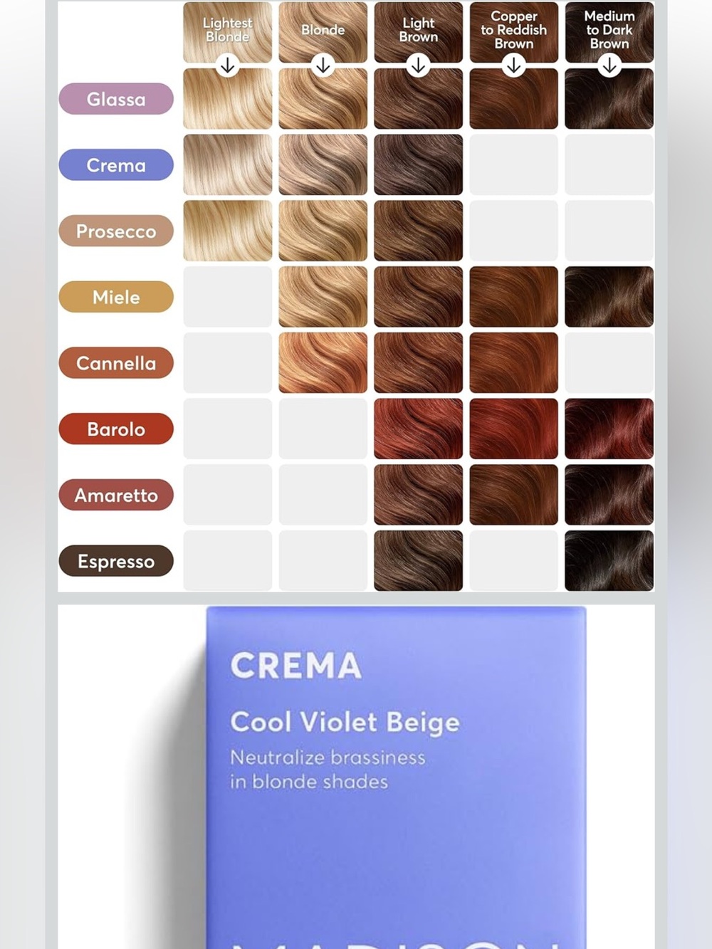 Madison Crema Cool Violet Beige Gloss - Picture 2 of 4